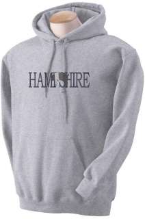 Hampshire Pig Hog Embroidered Crew Neck Hooded Sweatshirts S M L XL 2X 