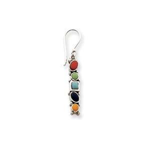   Multi Colored Reconstructed Stone Earrings   JewelryWeb Jewelry