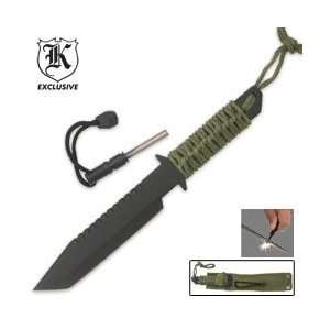 Special Forces Fighter Knife with Fire Striker & Sheath  