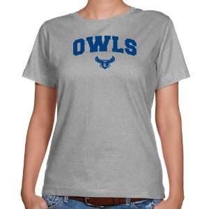  NCAA Rice Owls Ladies Heather Grey Mascot Arch Classic Fit 