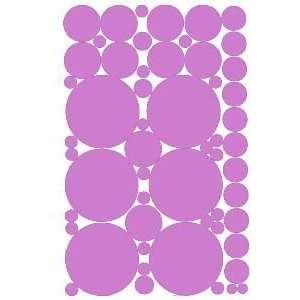  53 Lilac Purple Vinyl Polka Dots Wall Decor Decals 