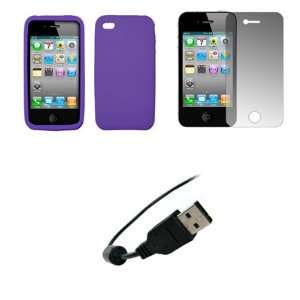   Protector + USB Data Sync Charge Cable for Apple iPhone 4 Electronics