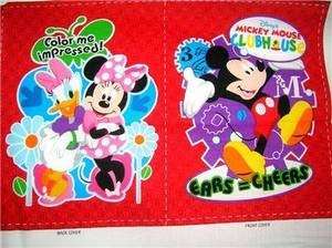 New Mickey Minnie Mouse Donald Duck Goofy Pluto Fabric Panel Soft Book 