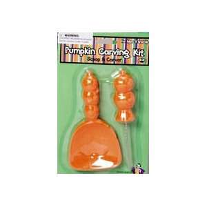  2pc Scoop & Carver Pumpkin Carving Kit (Asst Colors 