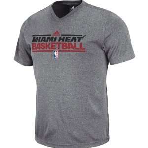    Adidas Miami Heat Pre Game Fitted T Shirt Medium