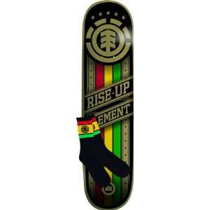 Element Rise Up Banner Thriftwood Skateboard Deck with Socks (8 Inch 
