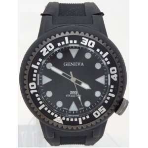   Professional Diver Look Watch Black Rubber Band 