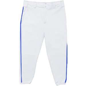  11Oz Double Knit Baseball Pants W/Piping WHITE/ROYAL 