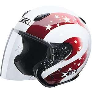 Z1R Starbrite Adult Ace Harley Motorcycle Helmet   Cream 