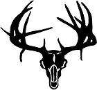 BLACK Vinyl Decal Non Typical Deer skull hunt antlers hunting drop 