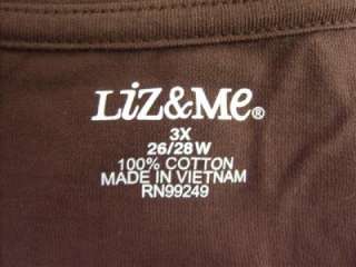   Womens Trendy Stylish Shirts Knit Tops 4X 26 28 LIZ & ME AVENUE  