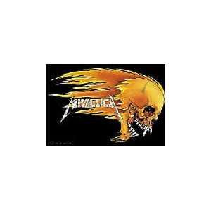  Metallica   Skull and Flames Textile Poster Everything 