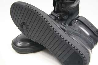   B50 Black Leather Hi Top Trainers Boots Sz 40 / 7 Hedi Slimane  