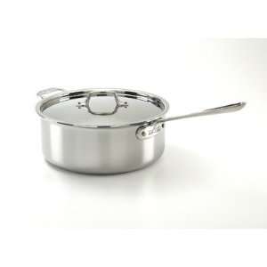  All Clad Stainless Steel 6 Quart Deep Saute Pan with Lid 