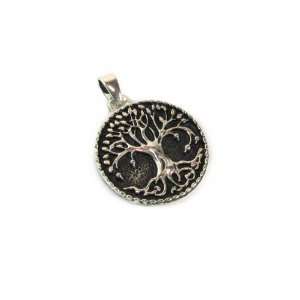  The Tree of Life Brass Plate Pendant with Ball Chain 