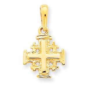   14kt 9/16in Jerusalem Cross Charm/14kt Yellow Gold Jewelry