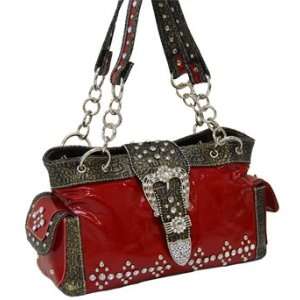  Red Glamour Western Buckle Purse 