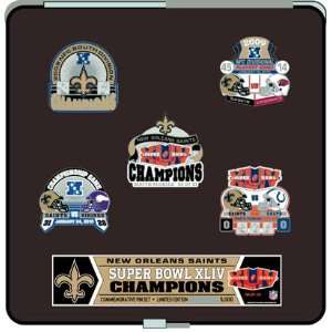  New Orleans SAINTS Super Bowl XLIV 44 Champs 5 PIN SET 