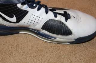 Mens Nike Hypermax Basketball Shoes   White/Navy   Size 11  