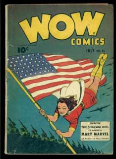 Fawcett Pub., Wow Comics #15, 1943, Mary Marvel, VG  