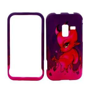  SAMSUNG CONQUER 4G PINK DEMON GIRL RUBBERIZED COVER HARD 