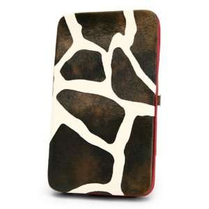  Stylish FLAT Giraffe Print with RED Accents Wallet ~ RED 