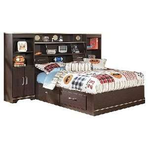  I Zone Full Size Storage / Wall Bed Dark Brown Color Youth 