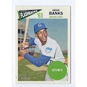 2012 Topps Heritage Baseball Flashbacks #EB Ernie Banks Chicago Cubs 