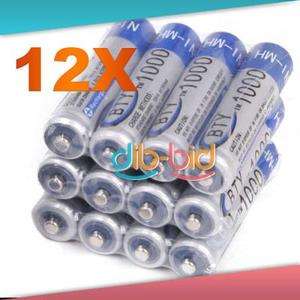 12 AAA BTY Rechargeable Battery 1000mAh Ni MH 1.2V  