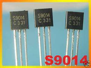 100 x Transistor S9014 STS9014 NPN, TO 92 Package C331  