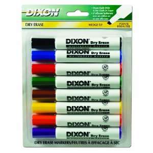  Dixon Dry Erase Markers, Wedge Tip, Set of 8 Markers 