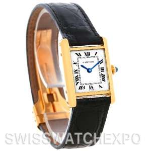 Cartier Tank Classic Ladies 18k Yellow Gold Watch  