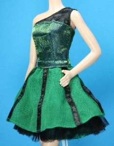Green Black Taffeta Layered Dress Barbie Liv Doll  