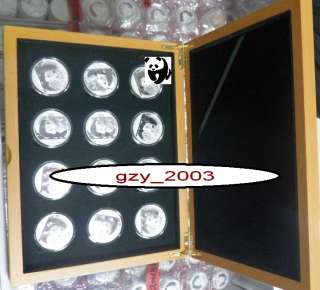 12pcs 2001 to 2011 China Panda Silver Coins 1oz 10Yuan Lots  