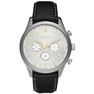  Fossil Ansel Leather Watch   Black Fossil Watches