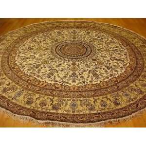   Hand Knotted 100% silk tabriz Chinese Rug   111x111