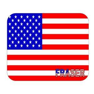  US Flag   Fraser, Michigan (MI) Mouse Pad 