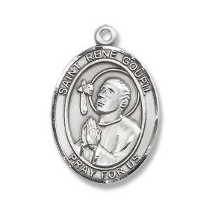 St. Rene Goupil Large Sterling Silver Medal