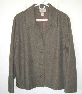 Womens  Brown Button Jacket Size XL  
