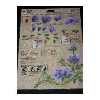  1165 Lilacs, Folk Art, One Stroke, Reusable Teaching Guide 