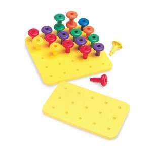    Frank Schaffer Jumbo Easy Grip Pegs and Pegboard Set Toys & Games