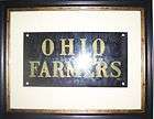 OHIO FARMERS INSURANCE Authentic Fire Mark Sign in Black & Gold 