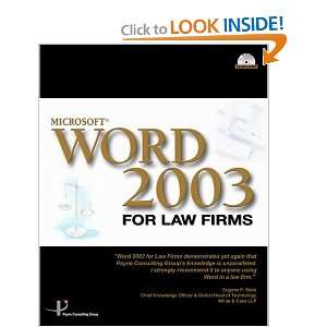  Word 2003 for Law Firms (9780975336809) Books