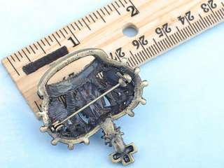  Crystal Rhinestone Gem Vintage Inspired Queen Crown Jewelry Pin Brooch