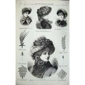 1882 Womens Bonnet Hat Bodice Costume Muff Velvet Plush 