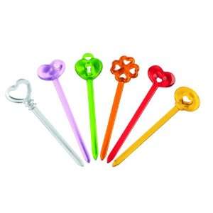   Love 4 Inch Picks for Appetizers, Assorted, Set of 6