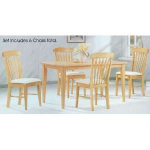   7pc Maple Finish Dining Table Shaker Leg Chairs Set Furniture & Decor