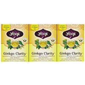  Yogi Tea Ginkgo Clarity, Herbal Supplement, Tea Bags, 16 