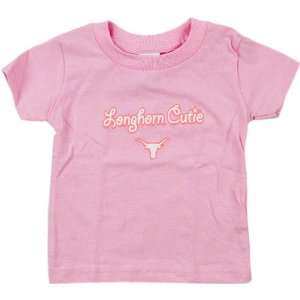   Newborn Girls Pink Longhorn Cutie T Shirt
