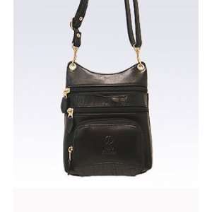  Belle Rose Black Shoulder Bag/ Handbag 